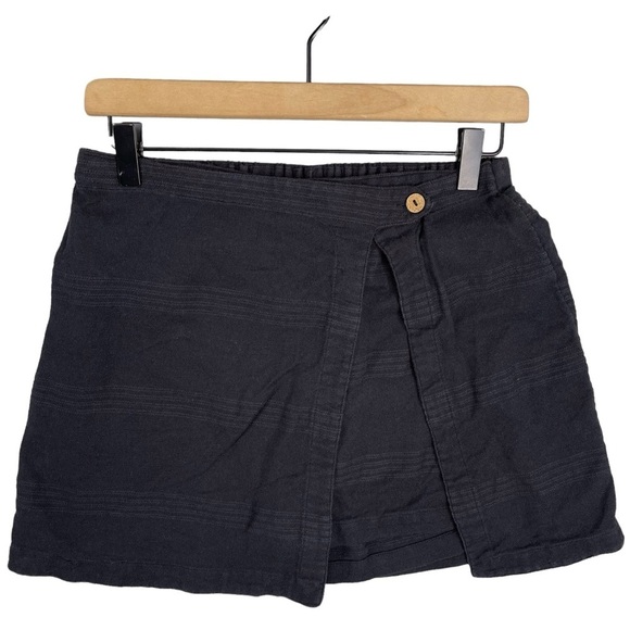 Free People Aint Nothin Like It Skort Set Small Black Crop Top Wrap Skirt - Picture 6 of 11